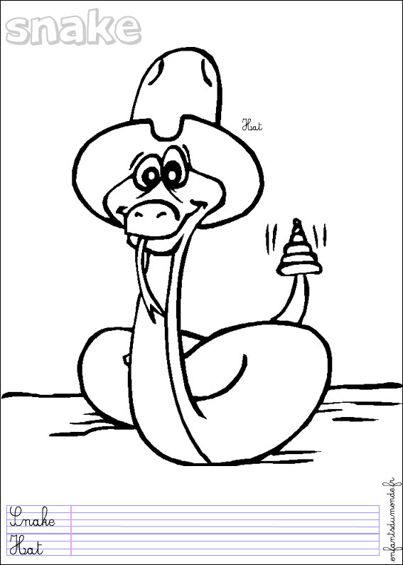 coloriage serpent 1